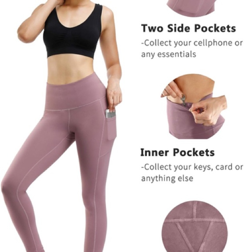 Women's fengbay high -Waist Leggings mauve